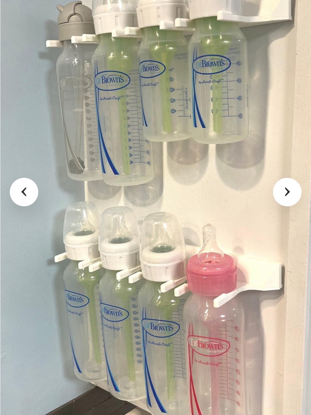 Baby Dr. Browns 3D printed bottle Rack/ holder: Stick or Wall Mount Storage ETSY